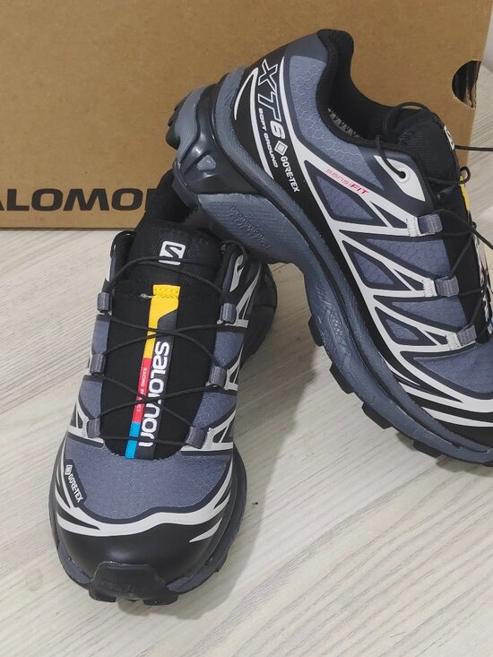 Salomon Other - Salomon Mens XT-6 Gore-Tex Black Lunar Rock Hiking Shoes